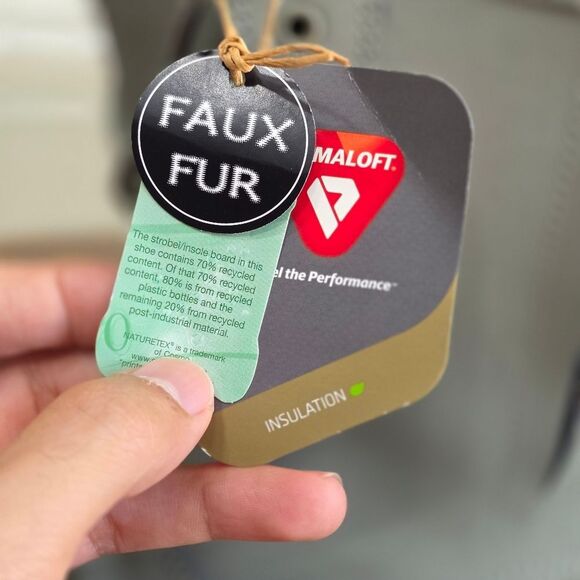 DC Reach Snow Boots Grey Black Men's Size 9 Primaloft Fur Insulated Lace-Up New - Picture 10 of 15